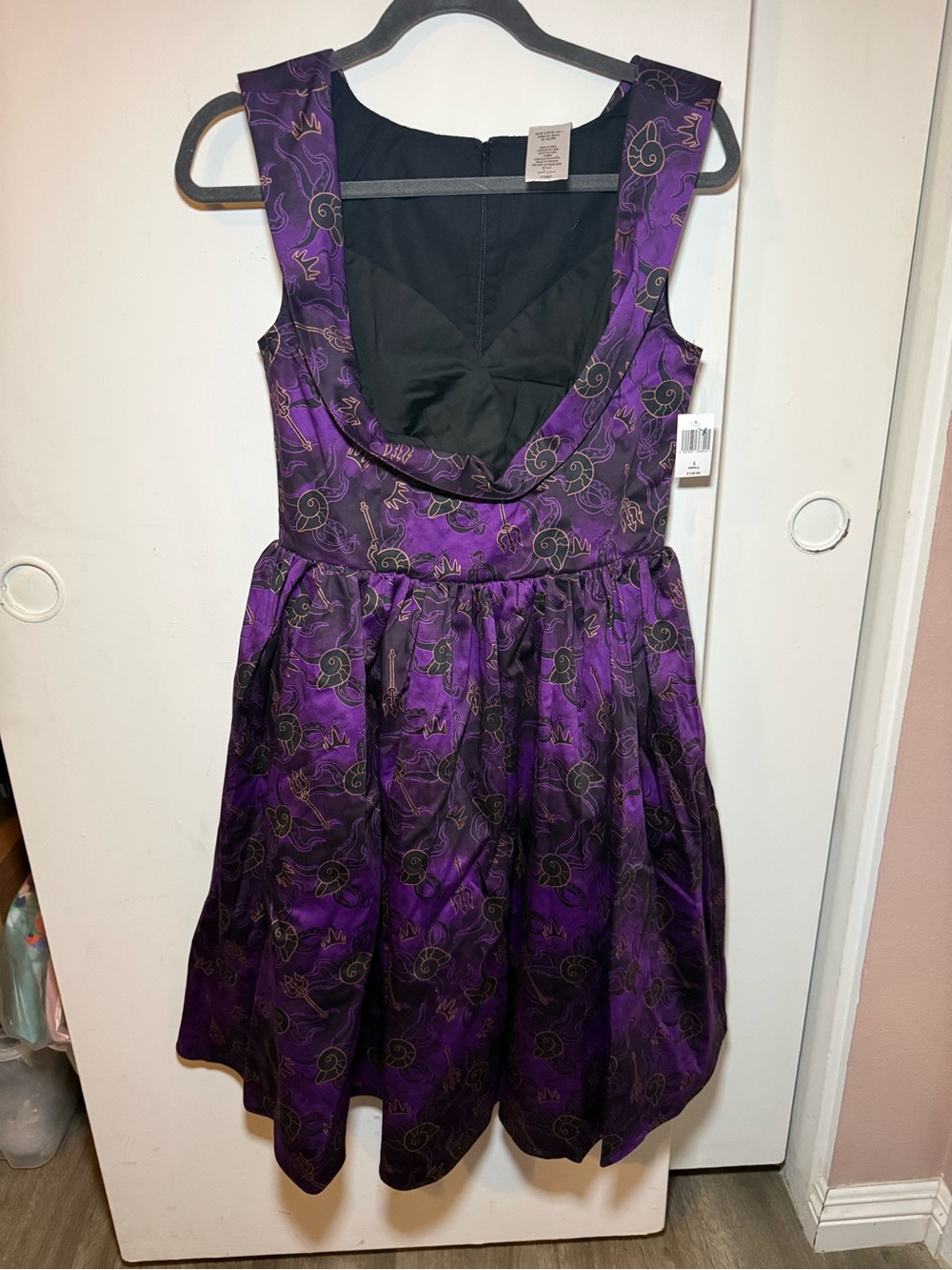 Disney Parks Ursula Dress Purple Black Gold Shells The Little Mermaid S/Small